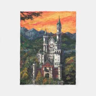 Schloss Neuschwanstein Fleecedecke