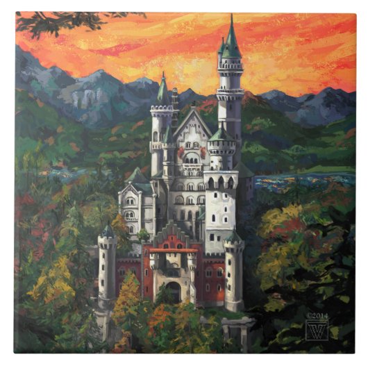 Schloss Neuschwanstein Fliese (Vorderseite)