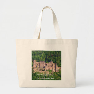 Schloss Neuschwanstein Frankfurt & Deutscher Kurs Jumbo Stoffbeutel