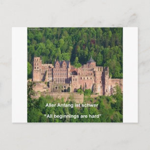 Schloss Neuschwanstein Frankfurt & Deutscher Spruc Postkarte