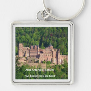 Schloss Neuschwanstein Frankfurt & Deutscher Spruc Schlüsselanhänger