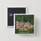 Schloss Neuschwanstein Frankfurt & deutsches Zitat Button (Vorne & Hinten)