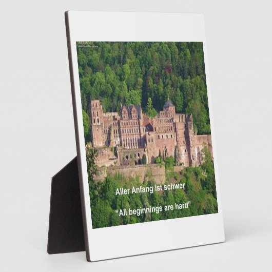 Schloss Neuschwanstein Frankfurt & deutsches Zitat Fotoplatte (Seite)