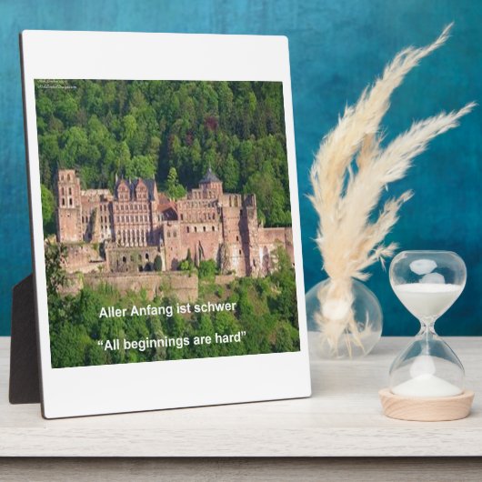 Schloss Neuschwanstein Frankfurt & deutsches Zitat Fotoplatte (Seite)