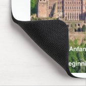 Schloss Neuschwanstein Frankfurt & deutsches Zitat Mousepad (Ecke)