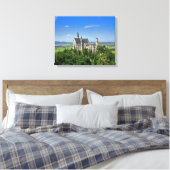 Schloss Neuschwanstein Gestrickte Canvas Print Leinwanddruck (Insitu (Schlafzimmer))