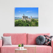 Schloss Neuschwanstein Gestrickte Canvas Print Leinwanddruck (Insitu (Wohnzimmer))