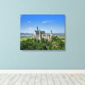 Schloss Neuschwanstein Gestrickte Canvas Print Leinwanddruck (Insitu (Holzboden))