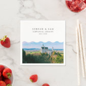 Schloss Neuschwanstein Hochzeitscocktail Napkin Serviette (Beispiel)