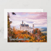Schloss Neuschwanstein im Herbst Postkarte (Vorne/Hinten)