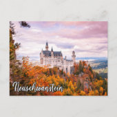 Schloss Neuschwanstein im Herbst Postkarte (Vorderseite)