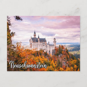 Schloss Neuschwanstein im Herbst Postkarte