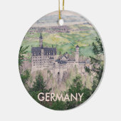 Schloss Neuschwanstein in Deutschland Keramik Ornament (Links)