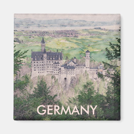 Schloss Neuschwanstein in Deutschland Magnet (Vorne)