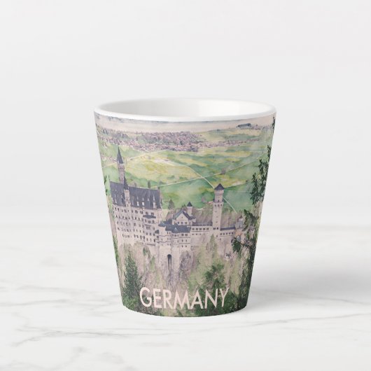 Schloss Neuschwanstein in Deutschland Milchtasse (Vorderseite)