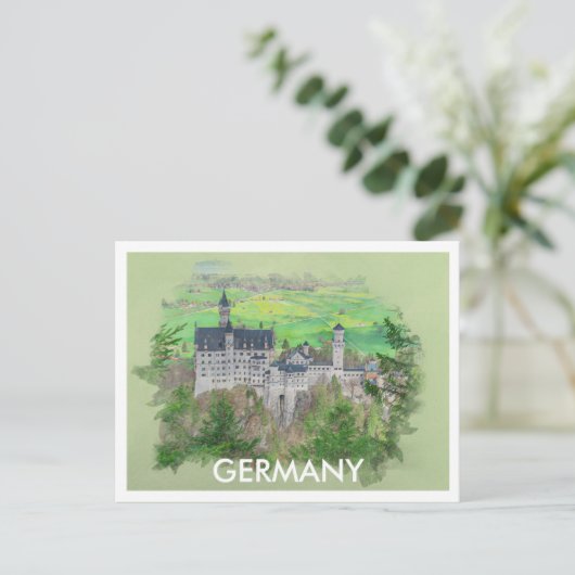 Schloss Neuschwanstein in Deutschland Postkarte (Stehend Vorderseite)