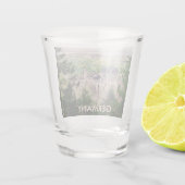 Schloss Neuschwanstein in Deutschland Schnapsglas (Rückseite)