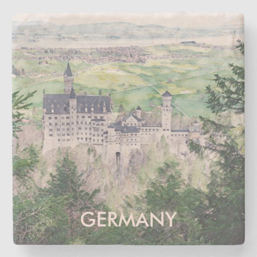 Schloss Neuschwanstein in Deutschland Steinuntersetzer (Vorderseite)