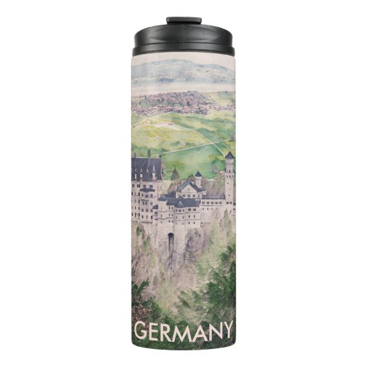 Schloss Neuschwanstein in Deutschland Thermosbecher (Vorderseite)
