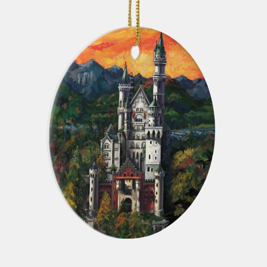 Schloss Neuschwanstein Keramikornament (Rechts)