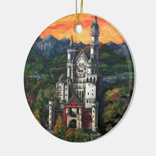 Schloss Neuschwanstein Keramikornament (Links)