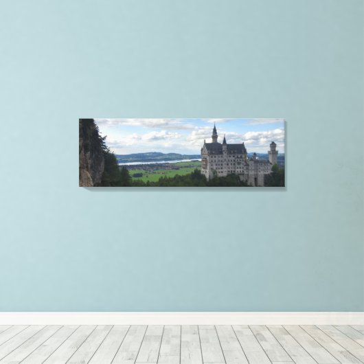 Schloss Neuschwanstein Leinwand Panorama (Insitu (Holzboden))