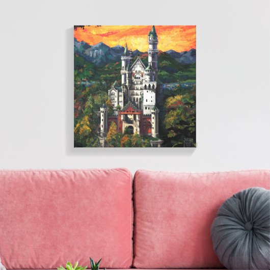 Schloss Neuschwanstein Leinwanddruck (Insitu (Wohnzimmer))