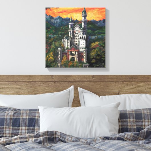 Schloss Neuschwanstein Leinwanddruck (Insitu (Schlafzimmer))