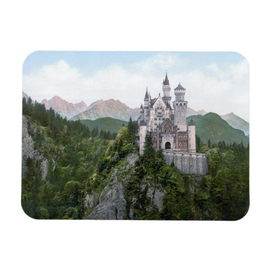 Schloss Neuschwanstein Lithograph Magnet (Horizontal)