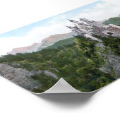 Schloss Neuschwanstein Lithograph Poster (Ecke)