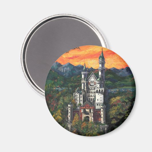 Schloss Neuschwanstein Magnet (Vorderseite/Rückseite)