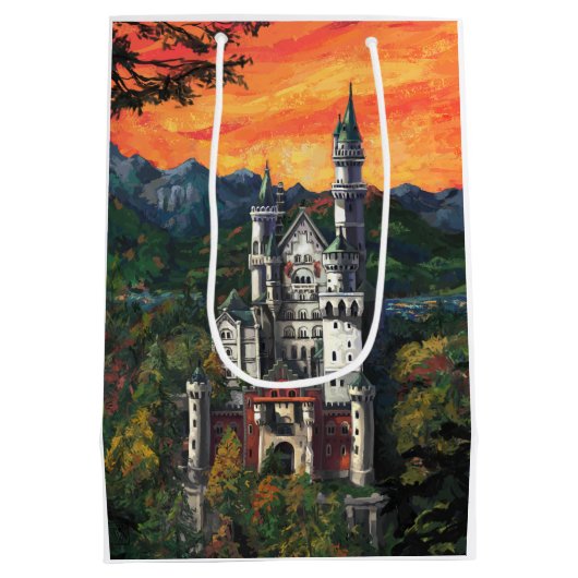 Schloss Neuschwanstein Mittlere Geschenktüte (Rückseite)