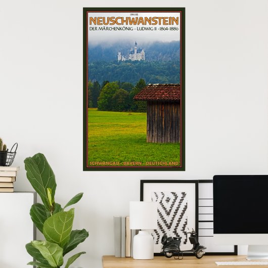 Schloss Neuschwanstein Poster (Heimbüro)
