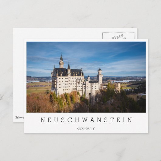 Schloss Neuschwanstein Postkarte (Vorne/Hinten)
