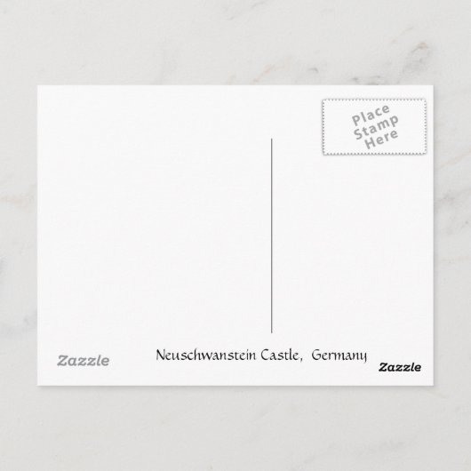 Schloss Neuschwanstein Postkarte (Rückseite)