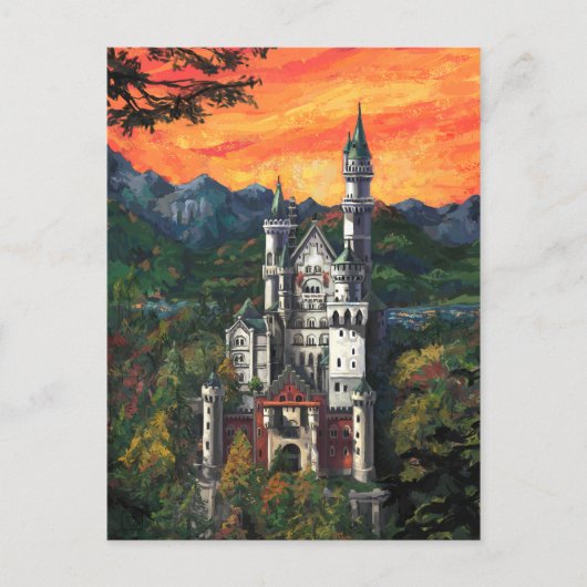 Schloss Neuschwanstein Postkarte (Vorderseite)