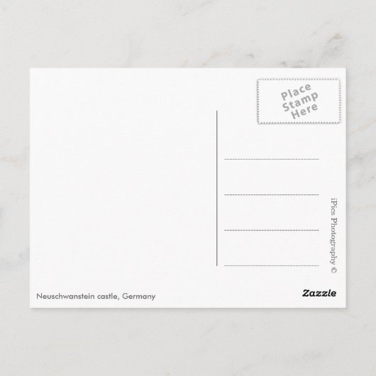 Schloss Neuschwanstein Postkarte (Rückseite)