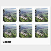 Schloss Neuschwanstein Quadratischer Aufkleber (Blatt)