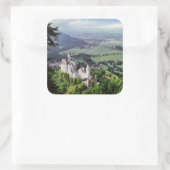 Schloss Neuschwanstein Quadratischer Aufkleber (Tasche)
