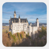 Schloss Neuschwanstein Quadratischer Aufkleber (Vorderseite)