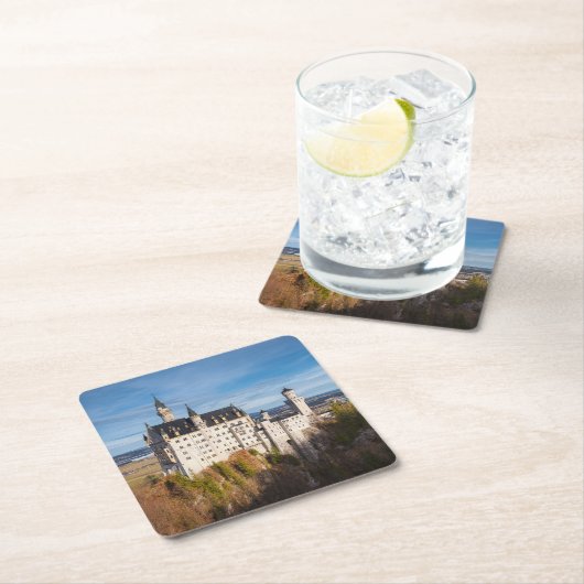 Schloss Neuschwanstein Rechteckiger Pappuntersetzer (Vor Ort)