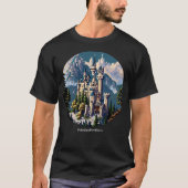 Schloss Neuschwanstein, Retro für benutzerdefinier T-Shirt (Vorderseite)