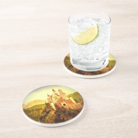 Schloss Neuschwanstein Sandstein Untersetzer (Seite)