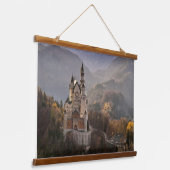 Schloss Neuschwanstein, Schwangau, Deutschland han Wandteppich Mit Holzrahmen (Gewinkelt)