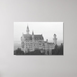 Schloss Neuschwanstein Schwarz-Weiß-Print Leinwanddruck