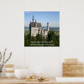 Schloss Neuschwanstein & Sprichwort Poster (Küche)