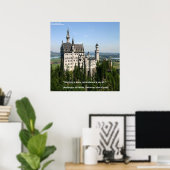 Schloss Neuschwanstein & Sprichwort Poster (Heimbüro)
