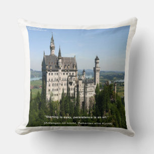 Schloss Neuschwanstein und deutsches Sprichwort-Ke Kissen