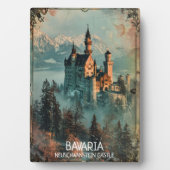 Schloss Neuschwanstein Vintag Fotoplatte (Vorderseite)