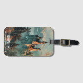 Schloss Neuschwanstein Vintag Gepäckanhänger (Vorderseite (Horizontal))